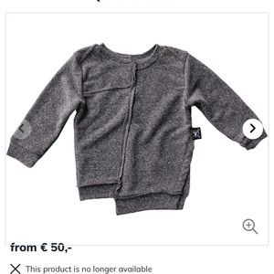 Nununu Quilt Gray Pullover Sweatshirt - size 8-9